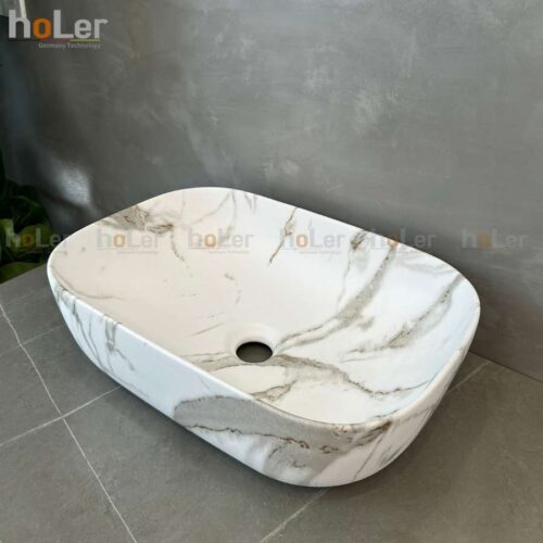 Chậu Lavabo Đặt Bàn Vân Đá Holer HL-LB430