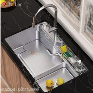 Chậu Rửa Chén 1 Hộc Inox 304 Holer HLCR743 (82x48cm)