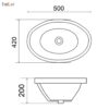 Chậu rửa lavabo âm bàn hoLer HL-LB426