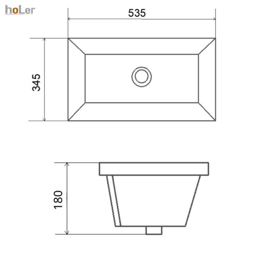 Chậu rửa lavabo âm bàn hoLer HL-LB427