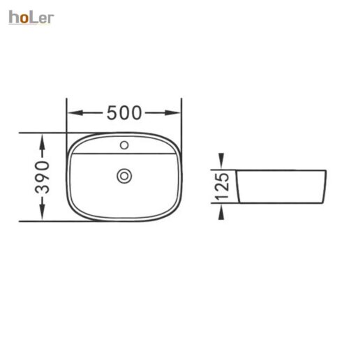 Chậu rửa lavabo đặt bàn hoLer HL-LB407