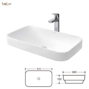 Chậu rửa lavabo đặt bàn hoLer HL-LB423