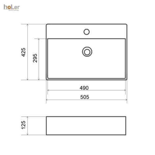 Chậu rửa lavabo hoLer HL-LB410 ( Đặt Bàn – Treo Tường )