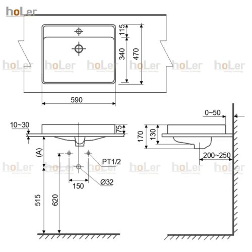 Chậu Rửa Lavabo hoLer HL-LB419