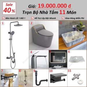 Combo Nhà Vệ Sinh HoLer Germany Trọn Bộ 11 Món CHL11-19000S2