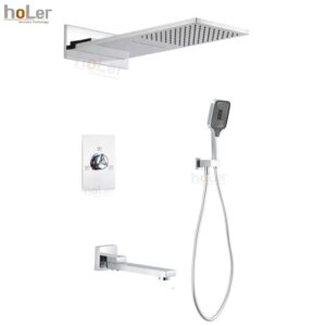 Sen Tắm Âm Tường Đồng Thau Mạ Crome HoLer HLA216