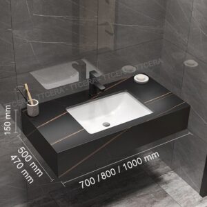 Bàn Đá Đen 1 Tầng Chống Trầy TLVBD-37