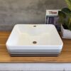 Chậu Lavabo Đặt Bàn Sọc Trắng Đen TTCERA LB88