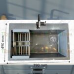 Chậu Rửa Chén Đá Xám Nhân Tạo Siêu Mịn TTCERA CRĐX-7949