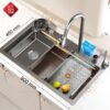 Combo Chậu Rửa Chén Kèm Vòi Đơn Thác Nước HOLER HLCRNN723-9046