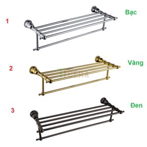 Giàn Vắt Khăn Đa Năng Đồng Mạ PVD Cao Cấp Màu Vàng – Đen – Inox Bóng TTCERA MKT1006