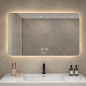 Gương Đèn Led 3 Màu Chữ Nhật Có Nút Cảm Ứng Và Sấy Holer HLG06