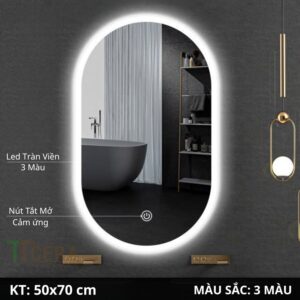 Gương Led Cảm Oval 50x70 TTCERA GL56