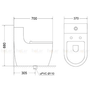 Kích thước bồn cầu tiêu chuẩn thông dụng