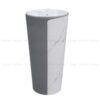 Lavabo Sứ Trụ Đứng Liền Khối Tròn Xám Vân Đá TTCERA LBT11