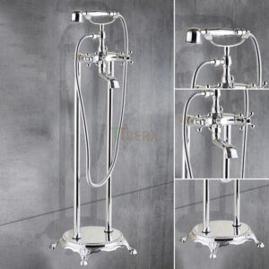 Sen Cây Đồng Thau Mạ Crome Đặt Sàn Bồn Tắm Nằm TTCERA SBT08