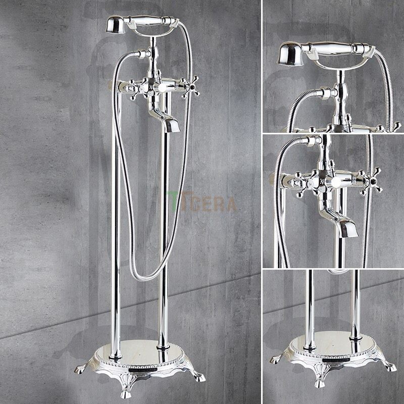 Sen Cây Đồng Thau Mạ Crome Đặt Sàn Bồn Tắm Nằm TTCERA SBT08