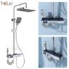 Sen Cây Tắm Đứng Đồng Mạ Crome Hiển Thị Nhiệt Độ Holer HL296