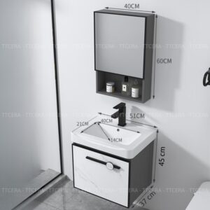 Tủ Lavabo Nhôm Mini Cao Cấp TTCERA TLVB138