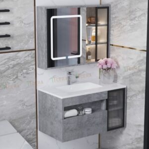Tủ Lavabo Nhựa Đặc PVC PIMA Tủ Gương Led TLVB141XM – 8047