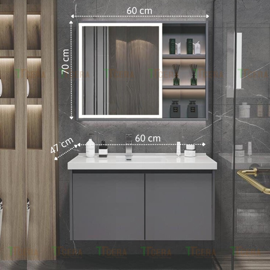 Tủ Lavabo Nhựa PVC Đặc TTCERA TLVB164