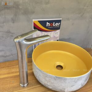 Vòi Lavabo Nóng Lạnh 30cm INOX Sus304 Holer HL-LB660