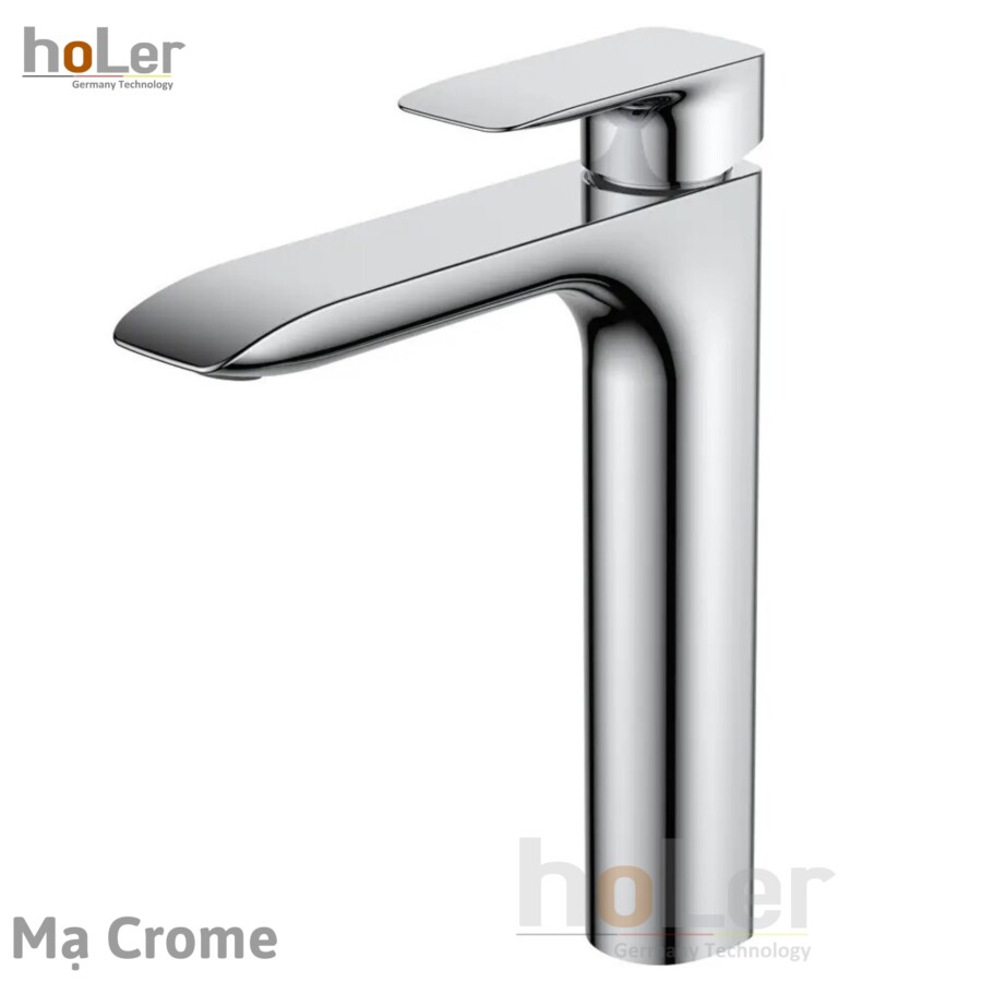 Vòi Lavabo Nóng Lạnh Đồng Thau Cao 30cm Holer HL-LB705 Vàng