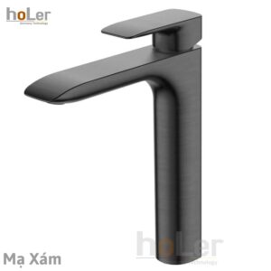 Vòi Lavabo Nóng Lạnh Đồng Thau Cao 30cm Holer HL-LB705 Vàng