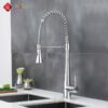 Vòi Rửa Chén Dây Rút Lò So Đồng Thau Mạ Crome Holer CHL944