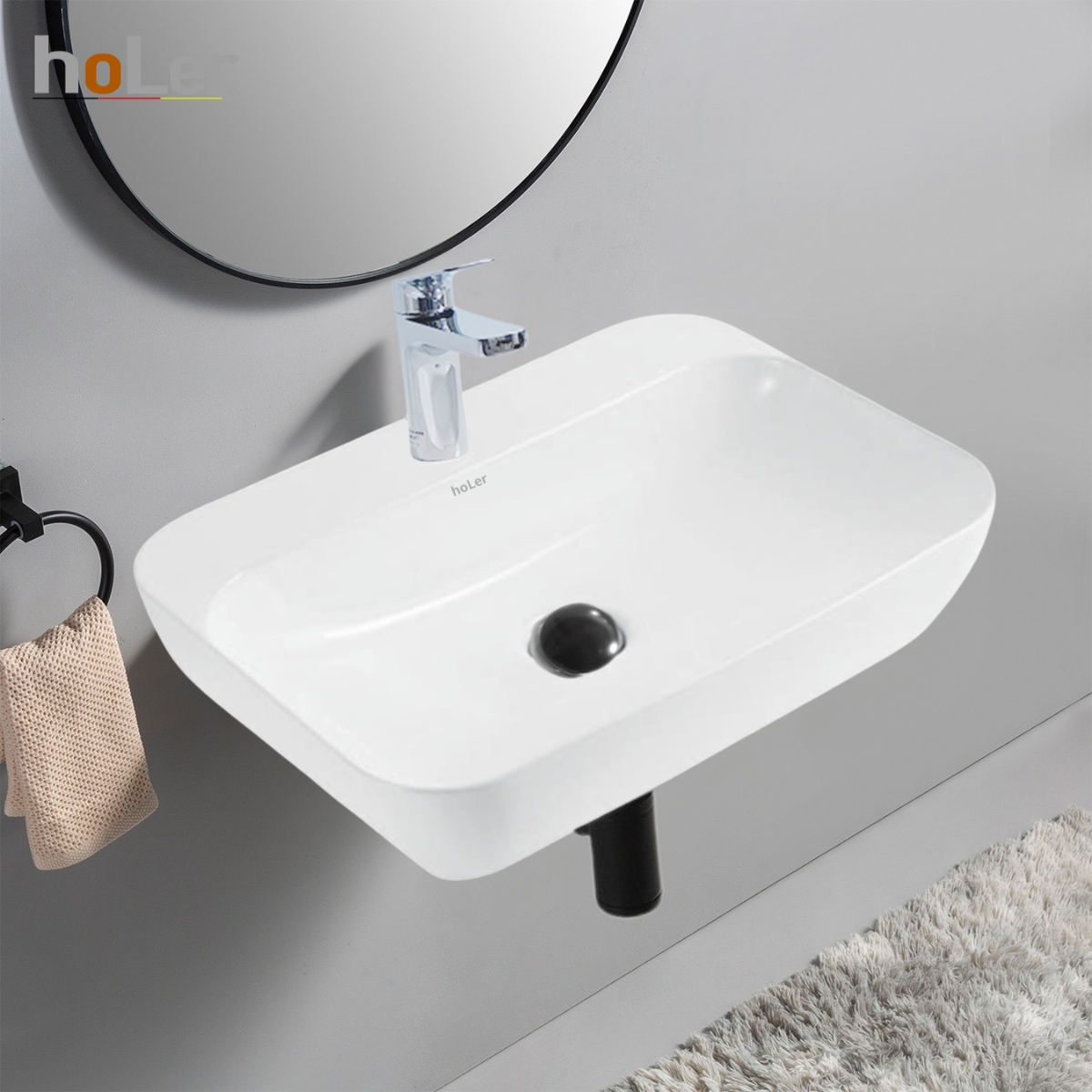 Chậu rửa lavabo treo tường HL-LB409